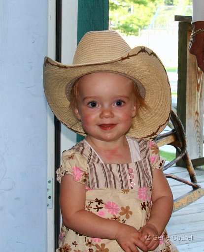 ElizHat.jpg - Now, here's what a real cowgirl looks like.